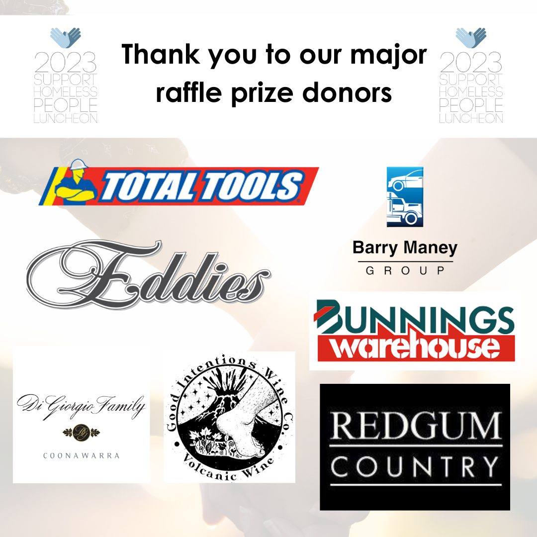 2023 Homeless Person luncheon raffle supporters